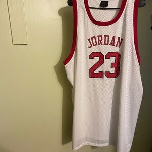 Jordan White and Red Athletic Jersey